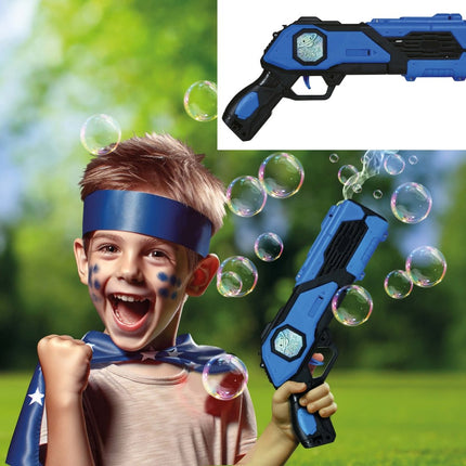 Blauwe Bellenblaas Pistool 33cm van Fiestas Guirca koop je bij Partywinkel