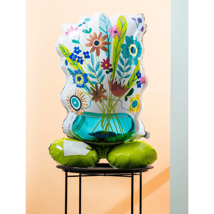 Bloemen Helium Ballon Met Standaard Leeg 77cm van Folat koop je bij Partywinkel