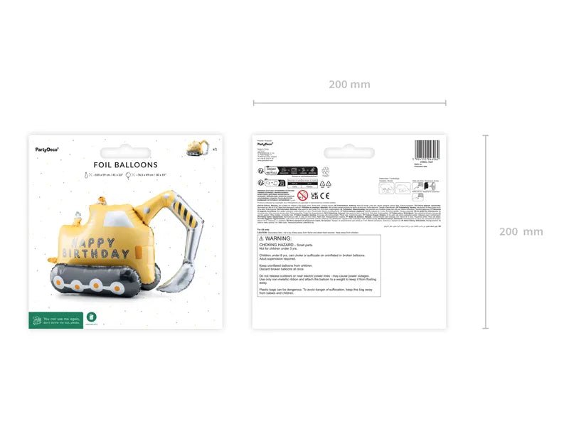 Bouw Ballon 76cm van Partydeco koop je bij Partywinkel