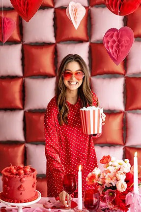 Rood Roze Popcorn Bakjes 15,5cm van Partydeco koop je bij Partywinkel