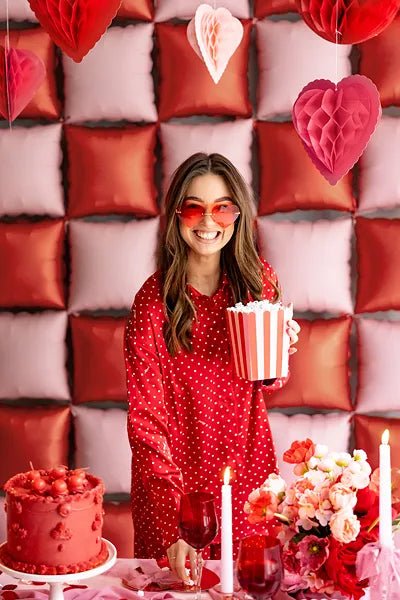 Rood Roze Popcorn Bakjes 15,5cm van Partydeco koop je bij Partywinkel