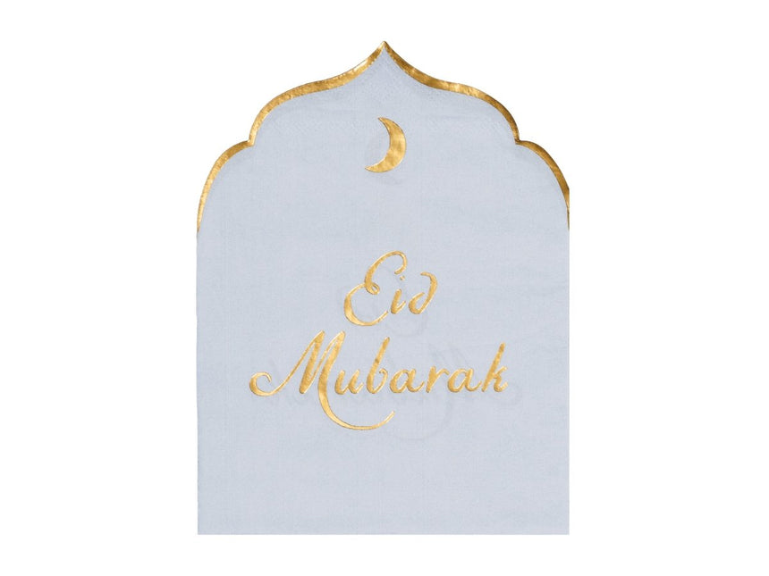 Eid Mubarak Servetten 23cm 12st van Partydeco koop je bij Partywinkel