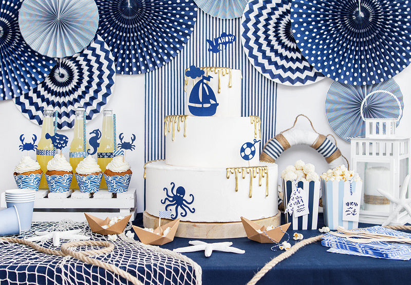 Cuencos para palomitas Mezcla Azul 12,5cm 6pcs