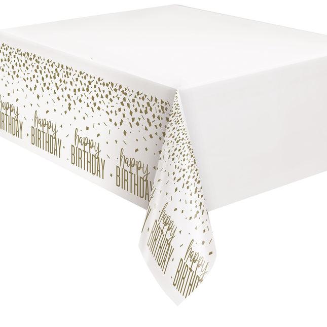 Mantel Cumpleaños Confetti Oro 2.13m