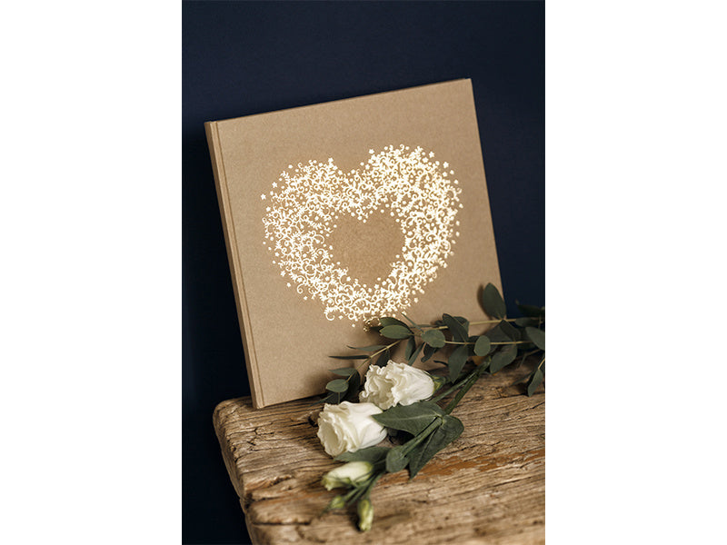 Libro de Visitas Corazón Marrón 20,5cm