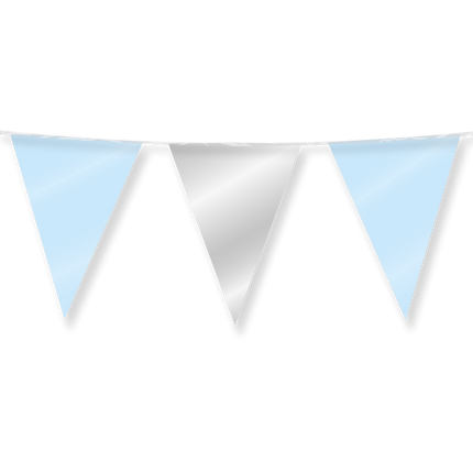 Guirnalda Azul Plata Metalizada 10m