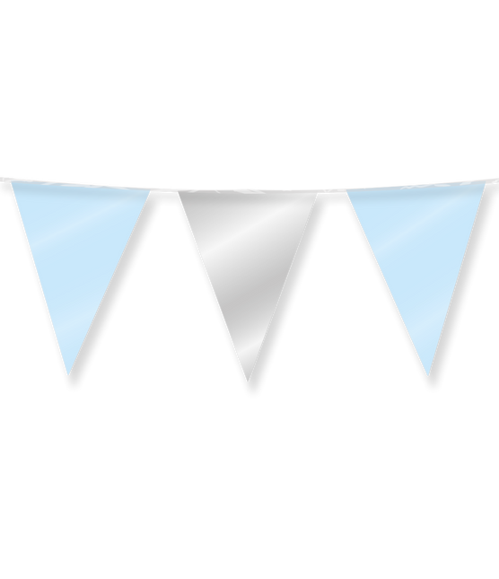 Guirnalda Azul Plata Metalizada 10m