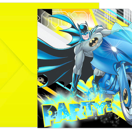Invitaciones y sobres de Batman 6pcs