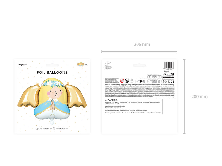 Globo de Helio Angel Vacio 77cm