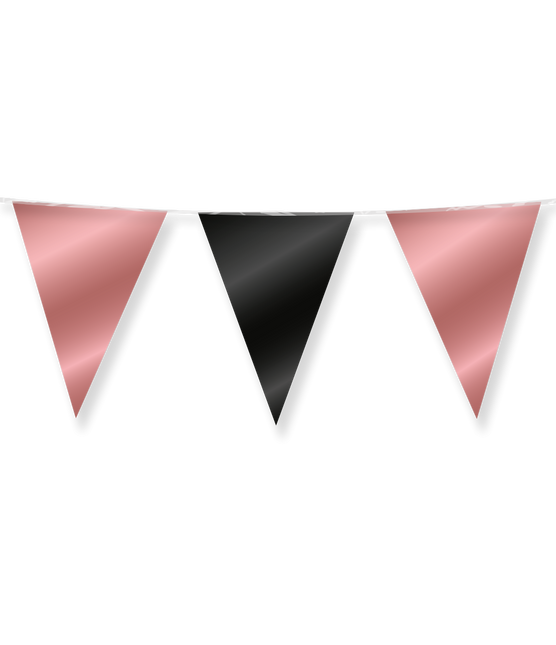 Guirnalda Oro Rosa Negro Metálico 10m