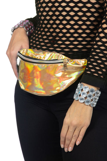 Bolsa de cadera dorada