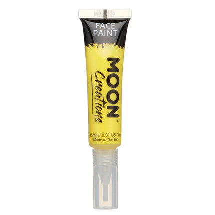 Moon Creations Pintura facial con pincel aplicador amarillo 15ml