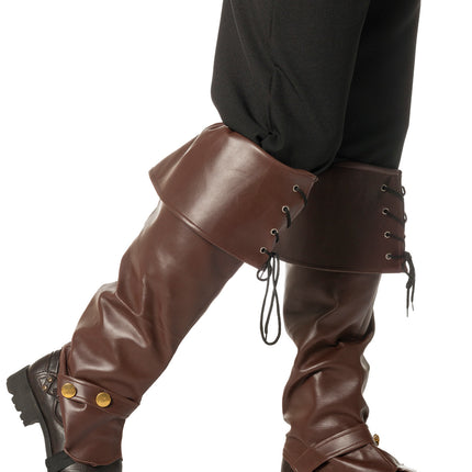 Casquillos marrones para las piernas