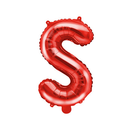 Globo Letra S Rojo Vacío 35cm