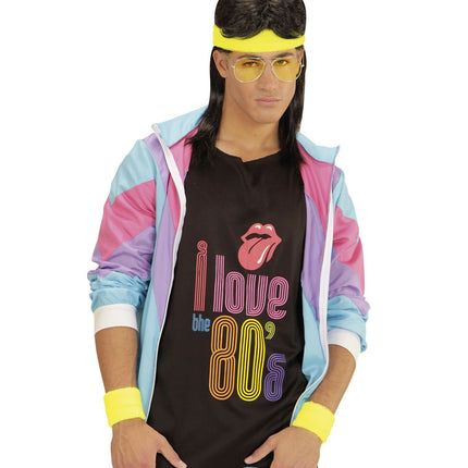 Cinta de sudor amarillo neón 2 piezas