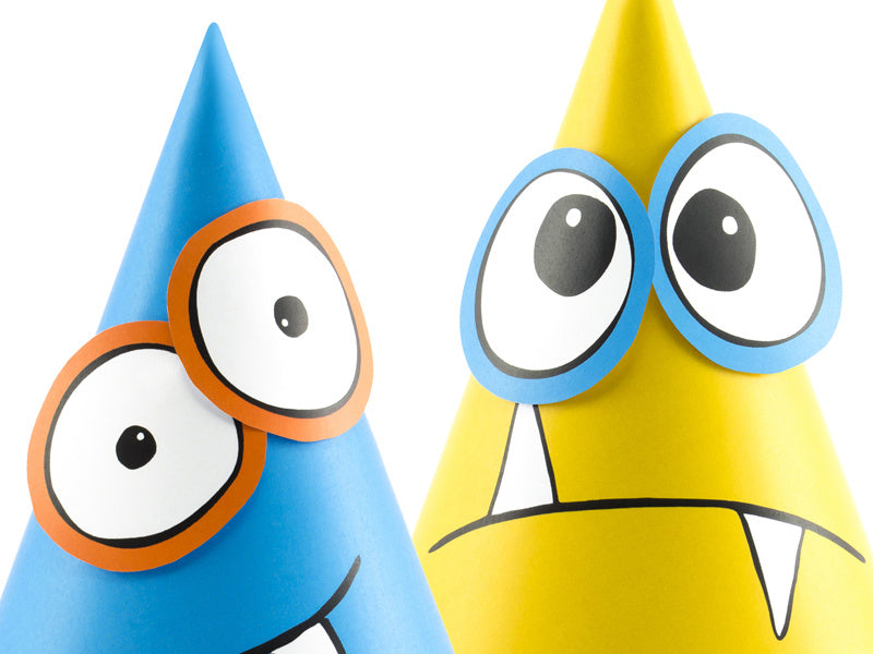 Sombreros para fiestas de monstruos 16cm 6pcs