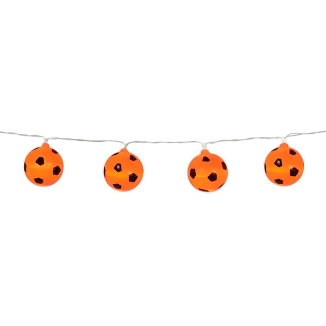Guirnalda luminosa LED Balones de fútbol naranja 1,4 m
