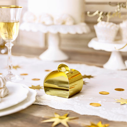 Cajas de regalo Oro 6cm 10pcs