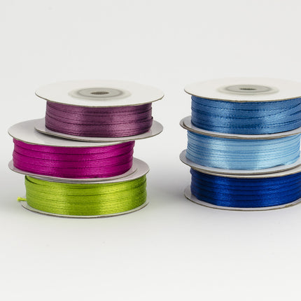 Cinta de raso fucsia 3mm 50m