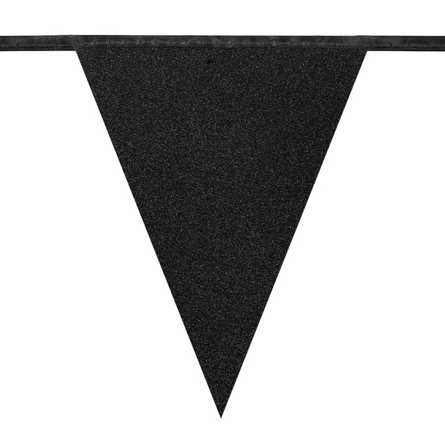 Guirnalda Negra Papel Purpurina 6m