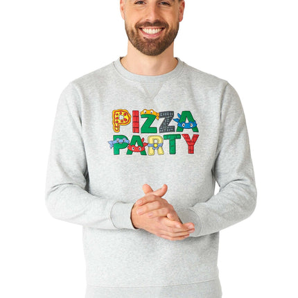 Sudadera Teenage Mutant Hero Turtle Pizza Party Hombre <tc>OppoSuits</tc>