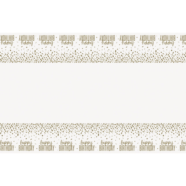 Mantel Cumpleaños Confetti Oro 2.13m
