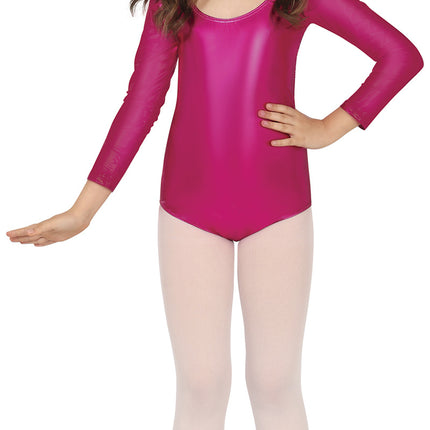Leggingsuit Fucsia Niña Metalizado