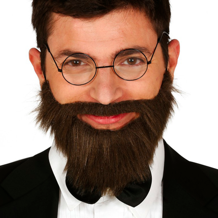 Barba Castaña Corta Y Bigote