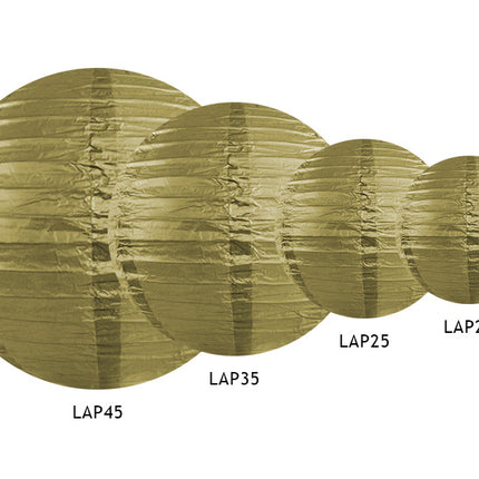 Lampión dorado redondo 25 cm