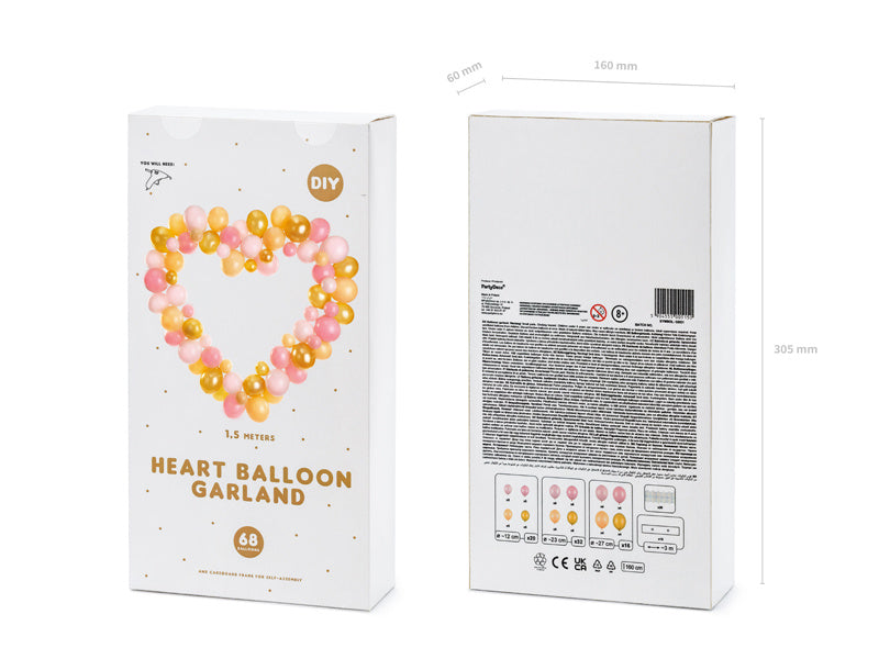 Globo Arco Corazón 14 piezas