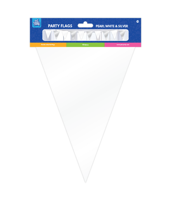 Guirnalda Blanca Plateada Metálica 10m