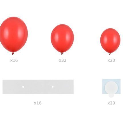 Globo Lazo Corazón Rojo 5 piezas