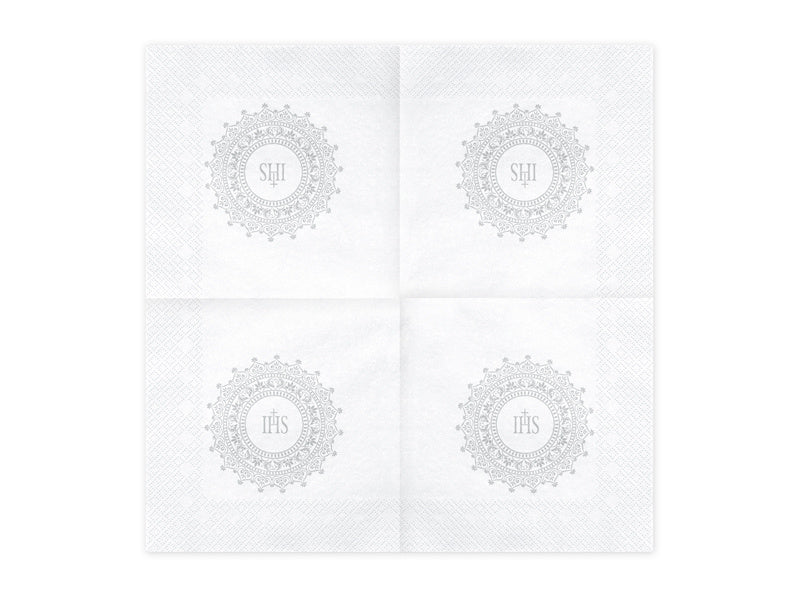 Servilletas Comunión Plata 33cm 20uds.