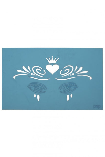 Plantilla PXP Schmink Pintura Facial Corazón Con Corona