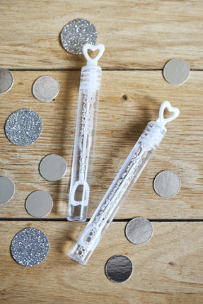 Soplador de Burbujas Corazón Blanco 48uds.