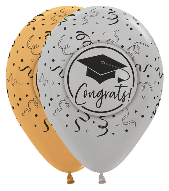 Globos Congrats Graduation Mix 30cm 25pcs