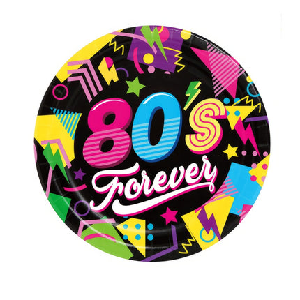 Platos Neón 80S 23cm 6uds.