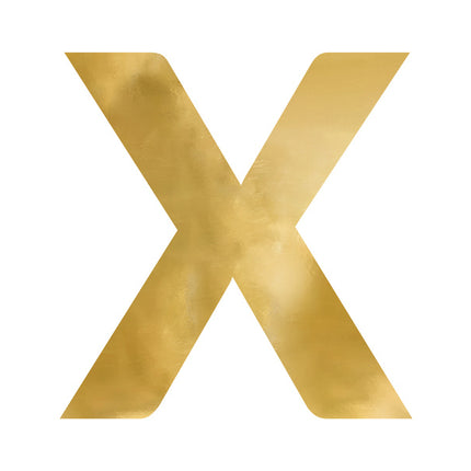 Espejo carta X Oro 60cm