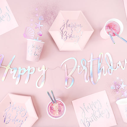 Servilletas Feliz Cumpleaños Rosa Claro 33cm 20pcs