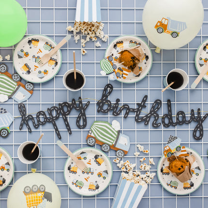 Palillos de cóctel Vehículos de construcción 6pcs