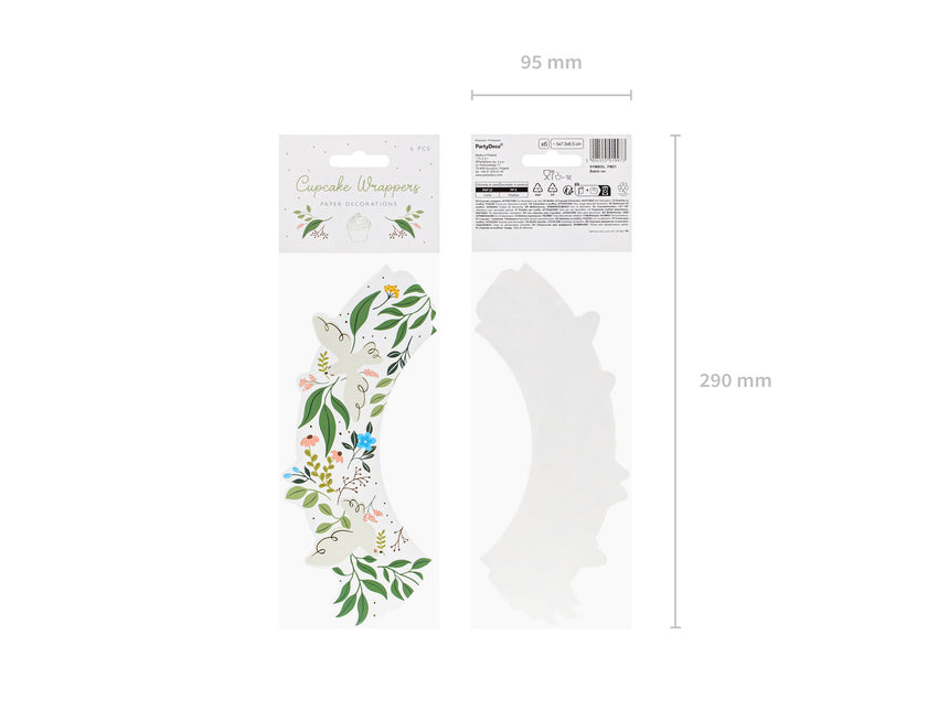 Moldes Cupcake Flores 6pcs