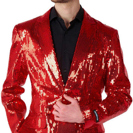 Paillet Blazer Rojo Hombre <tc>Suitmeister</tc>