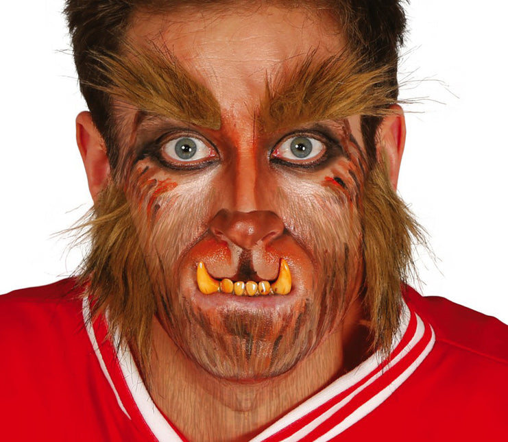 Cejas y patillas de hombre lobo