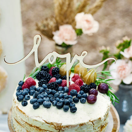 Adorno para tarta Love Wood 16cm