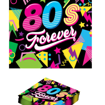 Servilletas Neón 80S 33cm 12ud.