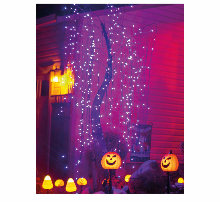 Guirnalda LED Halloween Lila 144 luces