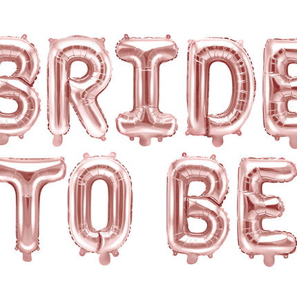 Set Globos Letra Novia Oro Rosa Vacíos 3.4m