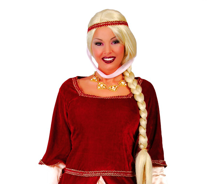 Peluca Rubia Trenzada