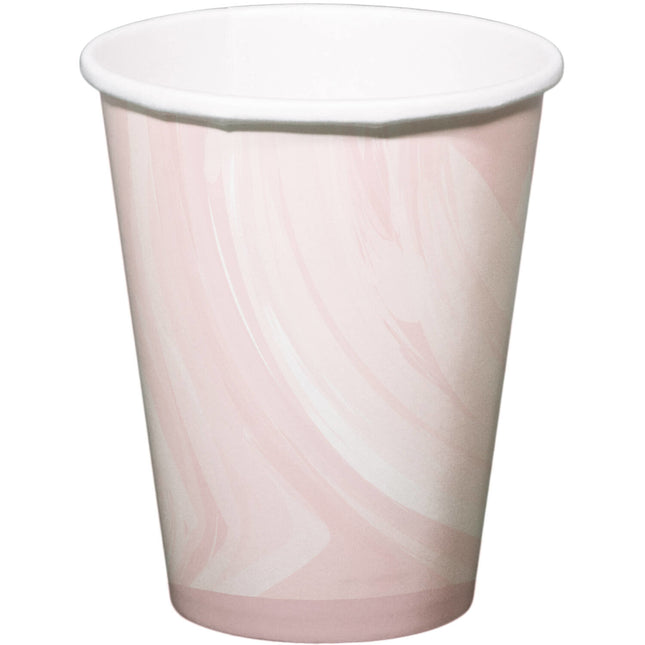 Vasos Rosa Mármol 250ml 6uds.