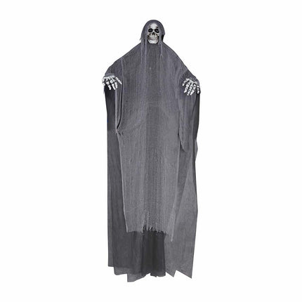 Adorno Colgante Halloween Gris Esqueleto 3,2m
